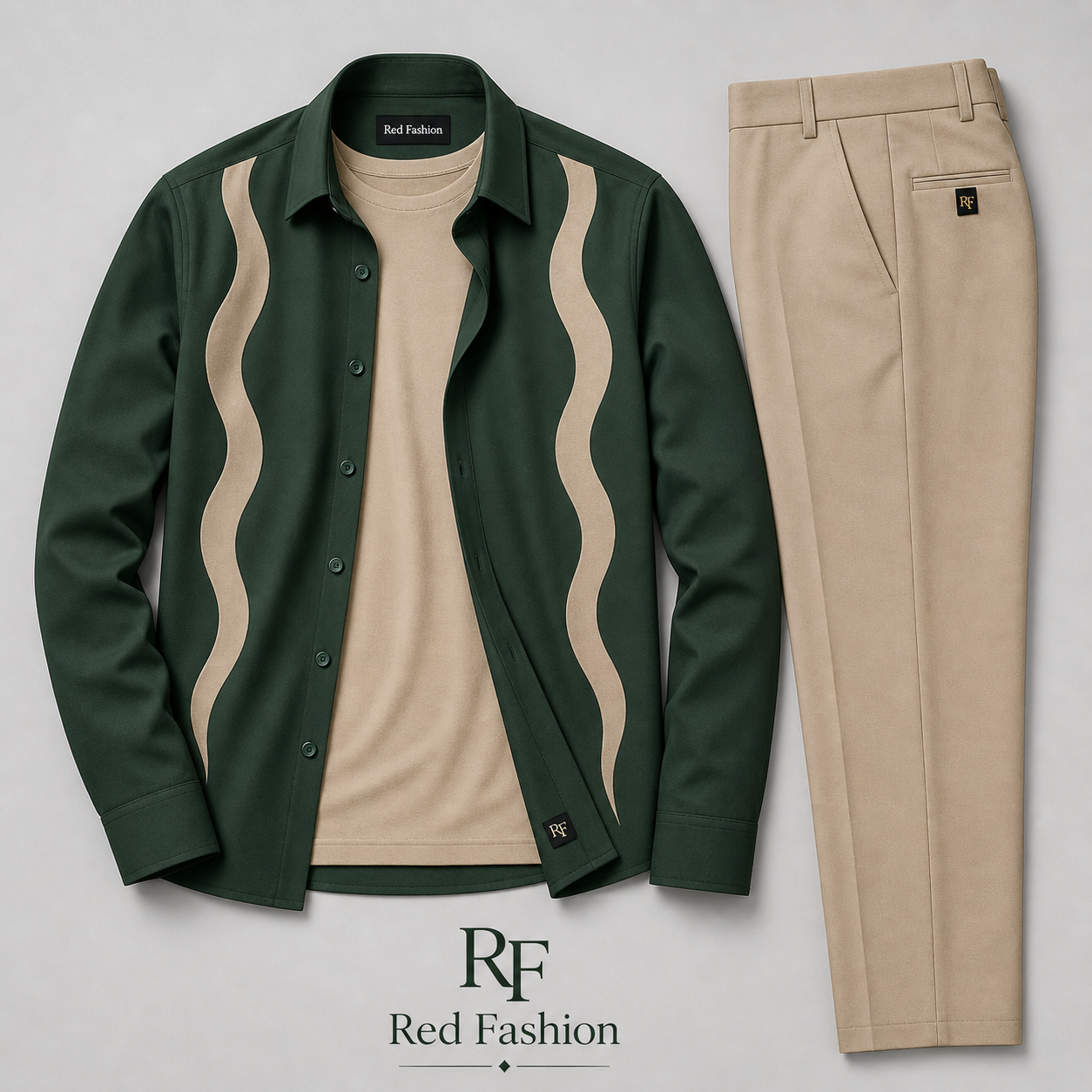 Red Fashion refined men native outfit