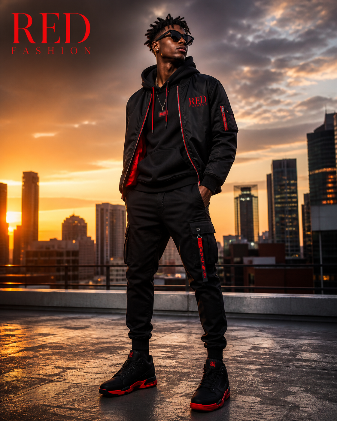 Red Fashion Gen Z hoodie