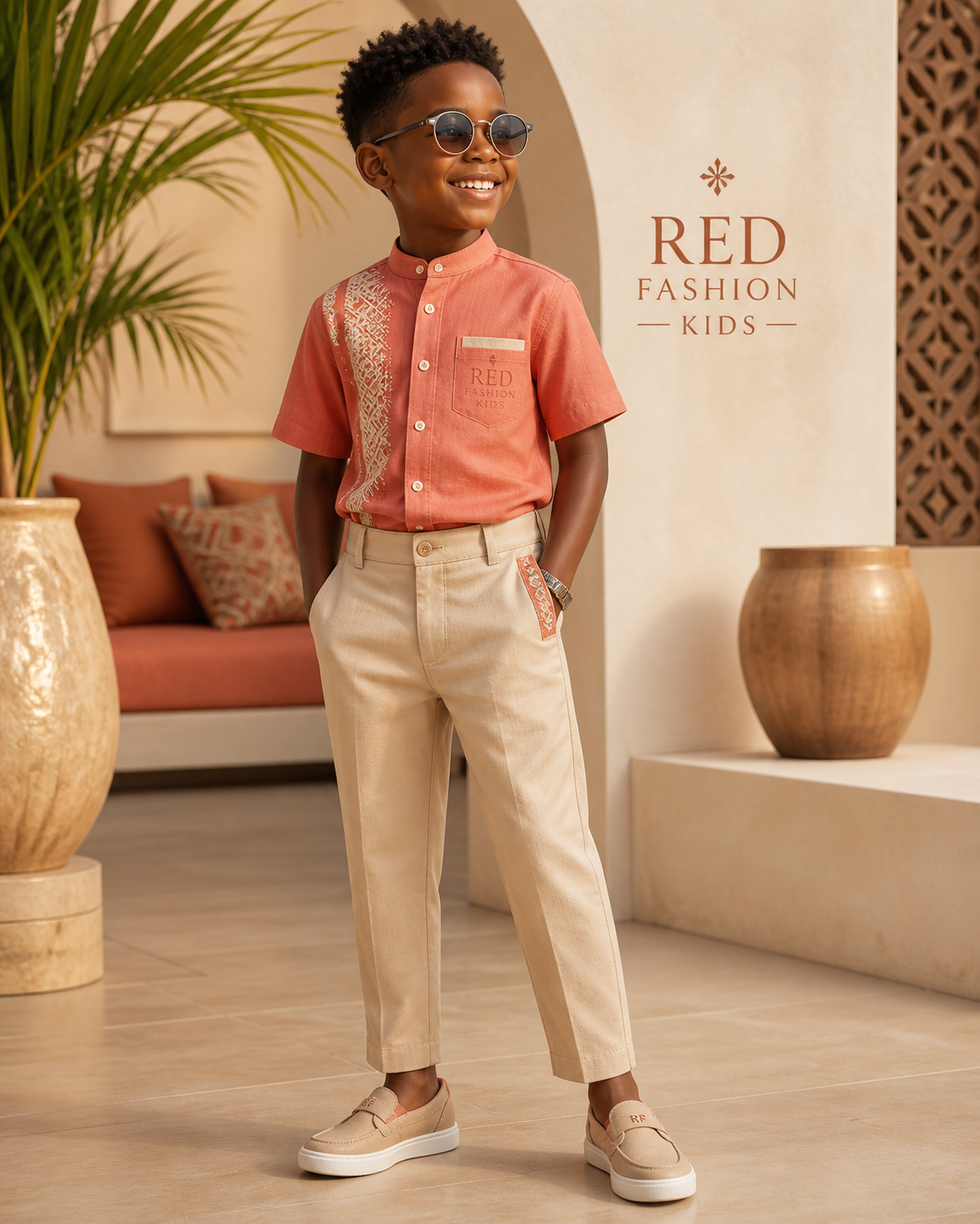 Red Fashion latest kids shirt