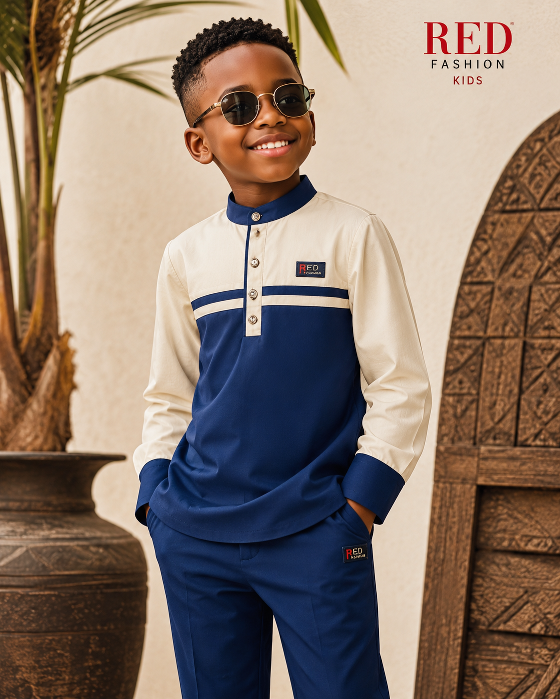 Red Fashion premium kids shirt